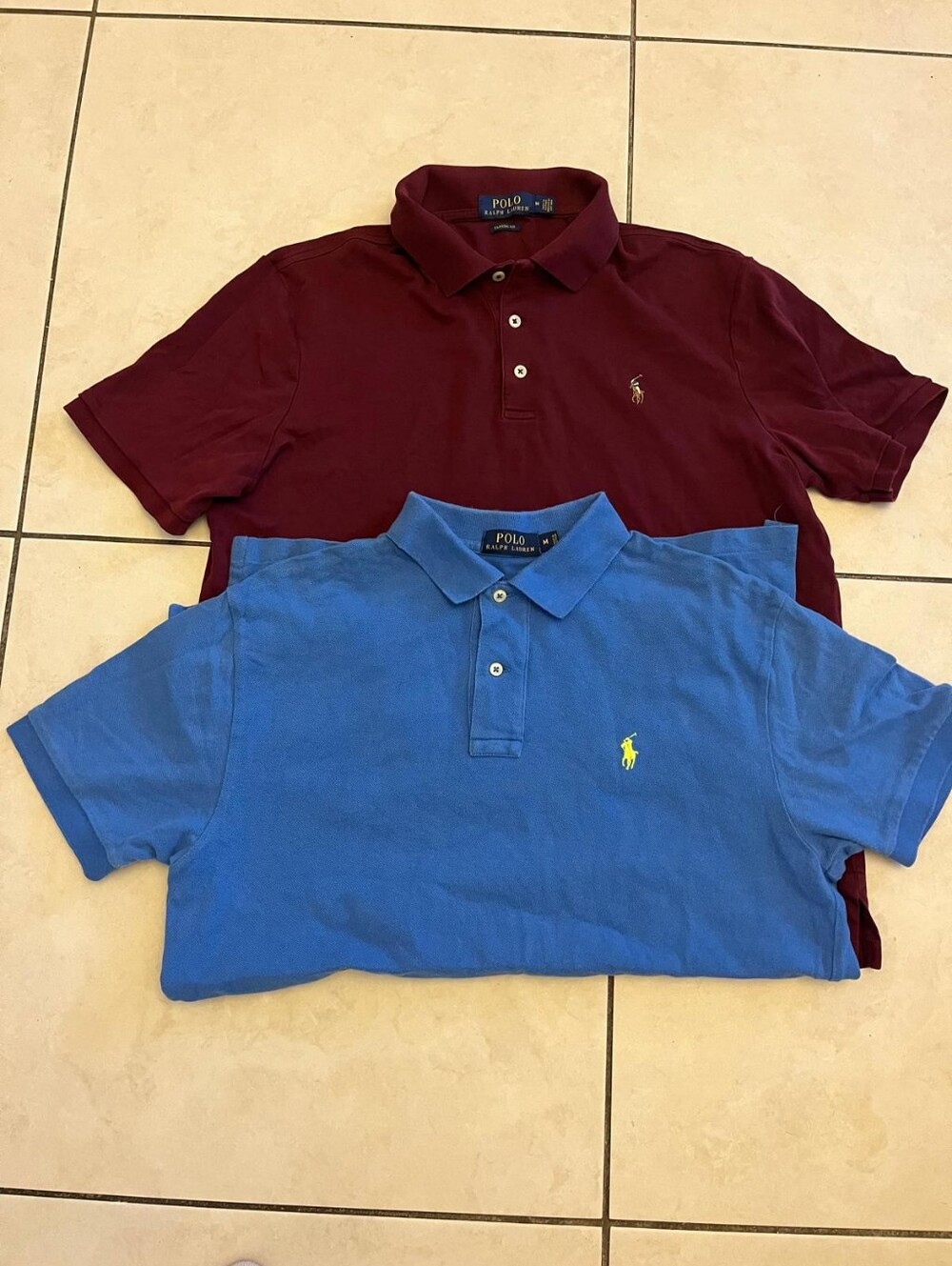 Polo Ralph Lauren Classic Polo Pair - Burgundy & Blue,  Used
